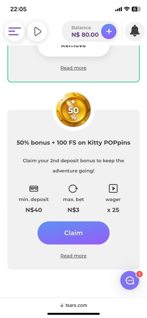 Tsars Casino Bonus
