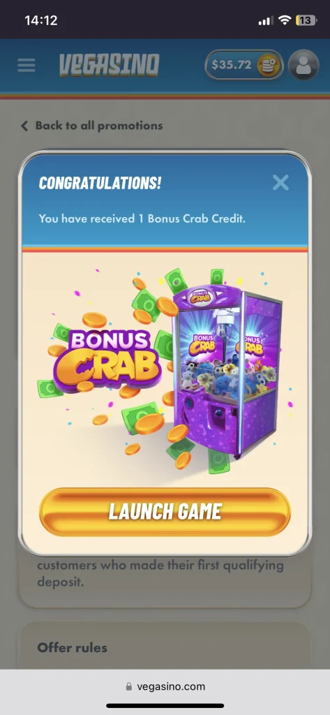 Vegasino Casino Bonus
