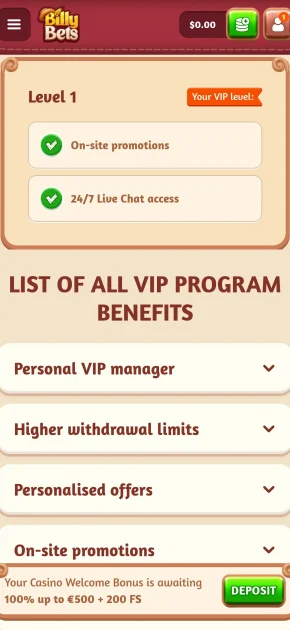 billybets casino bonus