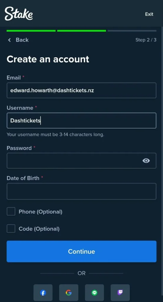 Stake Casino Registration