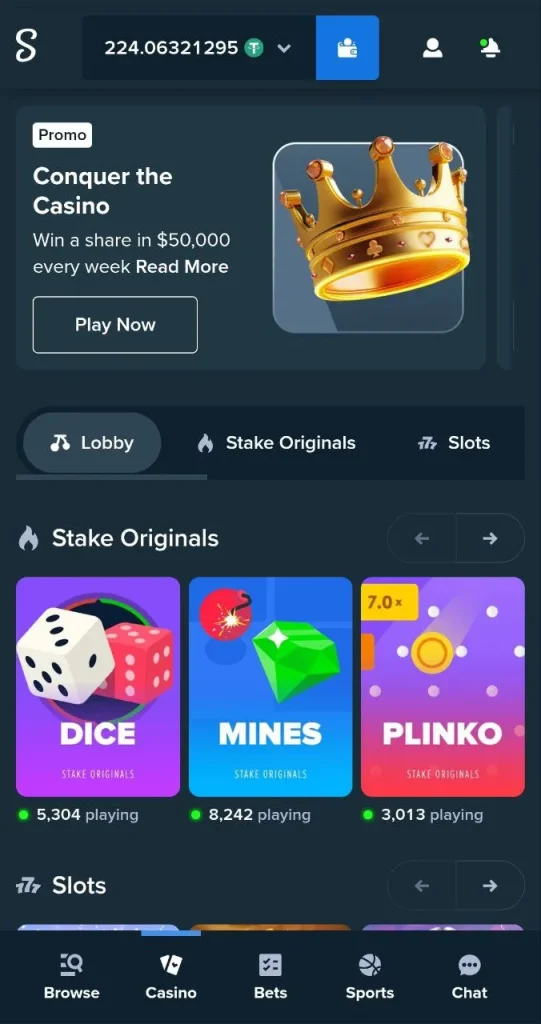 Stake Casino games