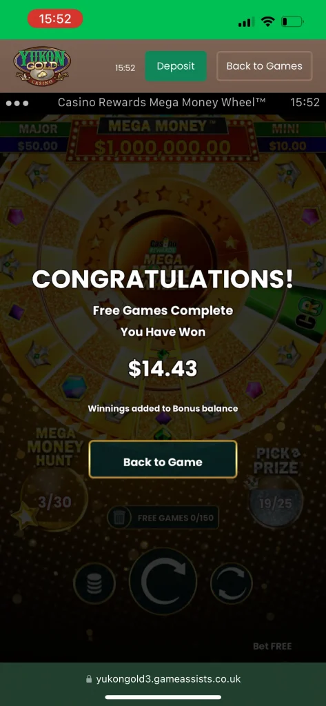 Yukon Gold Casino Game