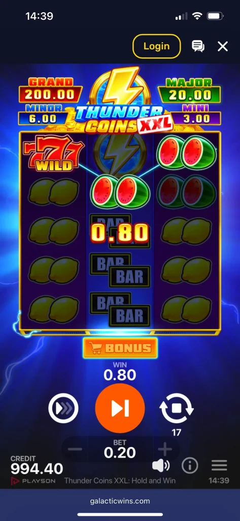 galactic wins casino game