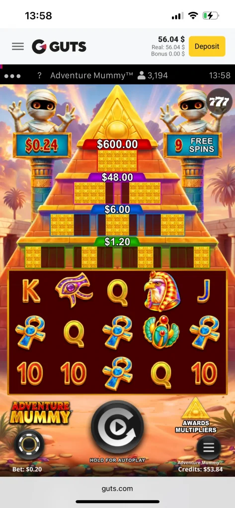 guts casino game