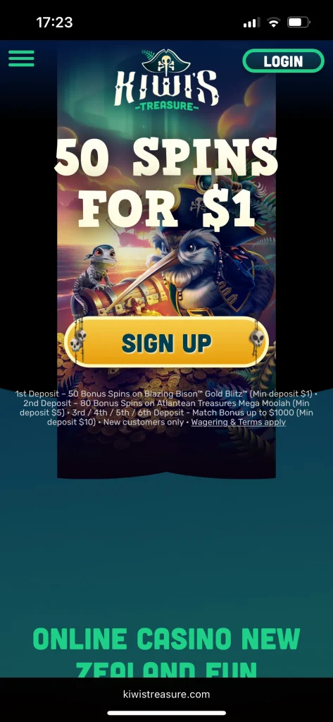 Kiwi's Treasure Casino