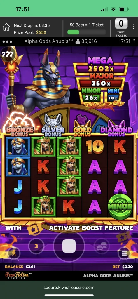 Kiwi's Treasure Casino Game