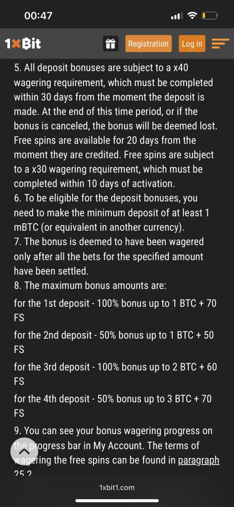 1xbit casino bonus