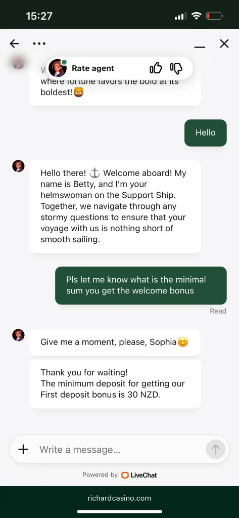 Richard Casino support