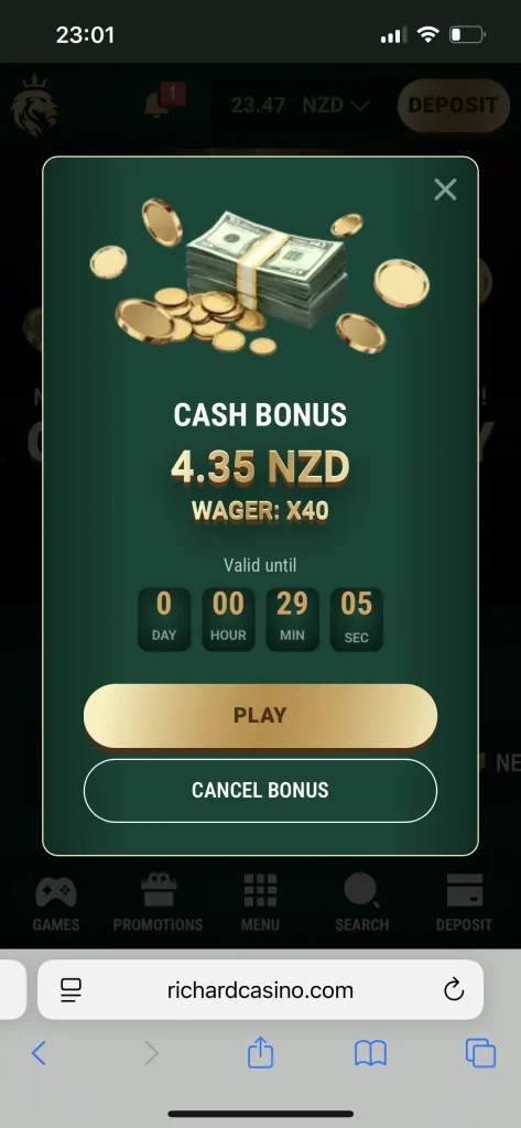 Richard Casino Bonus