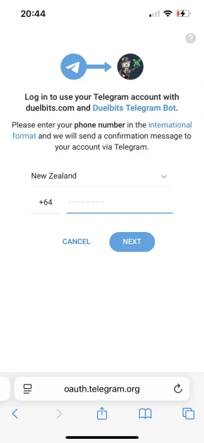 Duelbits Casino registration